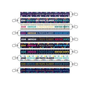 Ecally 150 Pcs Asian American and Pacific Islander Heritage Month Lanyard/Keycha